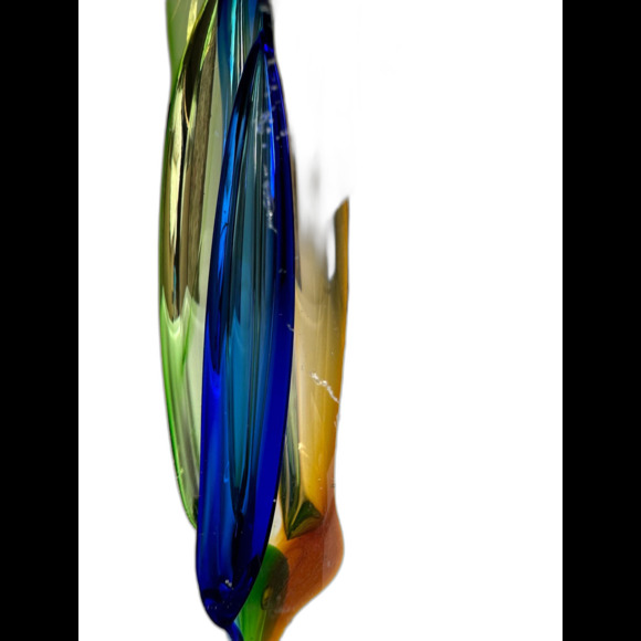 Eric Laurent Glass Modern, Minimalist, Sculpture Obelisk Unique Art Desk Object - Picture 4 of 4